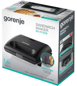 Бутербродница Gorenje SM-701-GCB 700 Вт черная